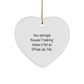 Funny Vice-Principal Gifts from Men, Heart Ornament for Vice-Principal, Christmas Unique Gifts - Image 1